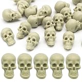 SYEYCW 80 Piezas Mini Calaveras Decorativas, Cabezas de Calavera de Resina, Calavera de Halloween de Miedo, Decoración de Mesa para Accesorios Fotográficos Halloween Decoraciones Fiesta Paisaje