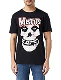 Misfits Calavera Rasgada Camiseta-Camisa, Negro (Black Blk), XXL para Hombre