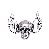 Pin De Solapa De Calavera Con Alas 3d, Alfileres Simples De Calavera Para Halloween, Broche Para Disfraz De Fiesta De Noche, Insignia De Solapa