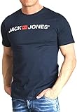 Jack & Jones Jjecorp Logo tee SS Crew Neck Noos Camiseta, Azul (Navy), L para Hombre