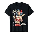 Pinup Ink & Attitude Retro Tatuada Camiseta