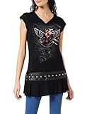 Spiral - Steam Punk Ripped - Minivestido con Tachuelas en la Cintura - Negro - M