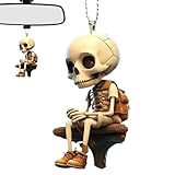 Adorno de calavera para coche, colgante de esqueleto para coche, accesorios para llavero de bolsa, decoraciones únicas para colgar en el coche, colgante de acrílico 2D para coche, accesorios decorativ
