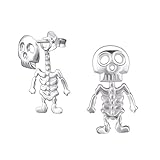Pendientes de esqueleto – Movimiento colgante – Regalo de plata de ley
