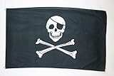 AZ FLAG - Bandera Pirata Cabeza De Muerte - 250x150 cm - Gran Bandera con Calavera 100% Poliéster con Ojales de Metal Integrados - 300g - Colores Vivos Y Resistente A La Decoloración