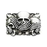 eeddoo® Hebilla para cinturón de 'Las tres calaveras'