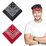 QOMJUFA 2 piezas Hijab clásico, diadema roja y negra, pañuelo Hijab de colores