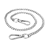 Diffaxy Cadena para pantalones de 53 cm, Hip Hop Punk, cadena de metal para vaqueros y llavero para pantalones para hombres y mujeres, plata, 53 cm