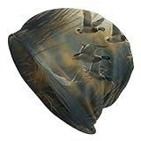 SMAZDFXX Gorra de Calavera submarina con diseño de Sirena y alas de Malla, Unisex, de Punto, con Estampado de Dibujos Animados, térmica, para Hombre y Mujer
