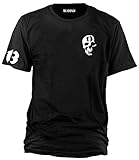 Wolkenbruch® Camiseta con diseño de calavera 13, 13 colores, tallas M a XXXXL, Negro , L