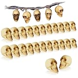 com-four® 24x Calaveras Decorativas - Calaveras Decorativas de Halloween Hechas de plástico - Huesos Artificiales como decoración para Carnaval, Fiestas temáticas y Día de los Muertos (Calaveras 24x)