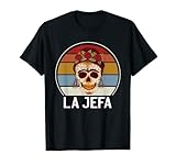 Cráneo Del Azúcar La Jefa The Boss Dia De Los Muertos Skull Camiseta