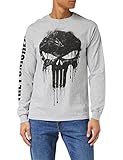 Marvel Avengers Punisher Skull Camisa Manga Larga, Gris (Grey Heather Hgy), X-Large para Hombre