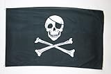 AZ FLAG Bandera Pirata Cabeza DE Muerte 150x90cm - Bandera con Calavera 90 x 150 cm poliéster Ligero