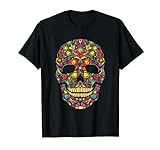 Dia de los Muertos Cráneo de Azúcar Diseño de Arte Mexicano Camiseta