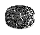 almela - Hebilla cinturón estilo cowboy - Chapón de 4 cm de ancho - Texano - Belt buckle