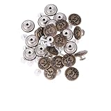 DIYEAH 25 Piezas Botones De Metal Cierres Patrón De Calavera Botones Presión De Metal Para Manualidades De Bricolaje Accesorios De Hebilla De Resorte