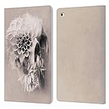 Head Case Designs Licenciado Oficialmente Ali Gulec Calavera Decay Floral Carcasa de Cuero Tipo Libro Compatible con Apple iPad Mini 4