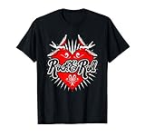 Rockabilly Hombre Mujer Rockera Ropa Rock and Roll Corazón Camiseta