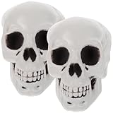 MAGICLULU 2 Uds. Cabeza De Esqueleto De Mesa Modelo De Cabeza De Calavera Cabeza De Esqueleto De Simulación Tamaño Real Calavera De Esqueleto Para Decoración De Halloween