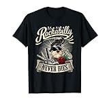 Rock n Roll Never Dies Rockabilly Perros Schnauzer Camiseta