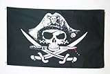 AZ FLAG Bandera Pirata SABLES 90x60cm - Bandera con Calavera 60 x 90 cm