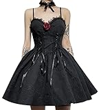 Vestidos góticos para mujer mini vestidos sexy vintage punk vestidos con tirantes ajustados de fiesta fiesta clubes vestido de terciopelo negro, A02, M