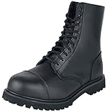Brandit Botas/zapatos de cuero Phantom Ranger negro (tapa de acero), 10 Loch, 42 EU