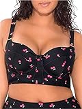 Smart & Sexy - Parte Superior de Bikini, para Mujer, con Aros, con Relleno Ligero, para Mayor Comodidad y Efecto Moldeador, Cereza Dulce, 75E