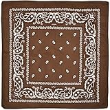 vaolmlop El Bandana,Estampado Paisley,Pañuelos Unisex,54 * 54cm,Pañuelo Multifunción,Bufanda Bufandas Para El Cuello Muñequera Pañuelo De Anacardo Diseño Pañuelo,Marrón