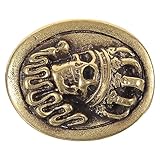 Operitacx Hebilla de Calavera de Metal Estilo Gótico Botón Decorativo para Cinturones y Accesorios de Cuero para Diy de Moda y Manualidades de Piel