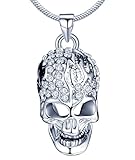 Yumilok – Colgante con calavera de plata rodinada unisex