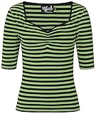 Hell Bunny Warlock Top Green & Black XXL