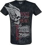 Rock Rebel by EMP Hombre Camiseta negra con Estampado Integral M