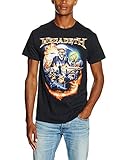 Megadeth Judgement Camiseta, Negro (Black), Medium para Hombre