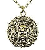 W WIDMANN MILANO Party Fashion 46747 - Collar con brújula con forma de calavera, joyas, collar, pirata, carnaval, fiesta temática