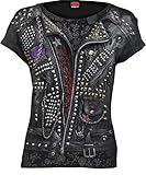 Spiral Goth Metal Mujer Camiseta Multicolor M 100% algodón Estrechos