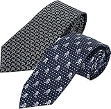 HOWARDS Pack x2 ud. corbatas jacquard, firma, presentadas en caja de regalo individual. (COCKTAIL & CALAVERA)