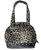 Hotrodspirit – Bolso de mano leopardo y negro pin up rockabilly rock roll purse, Negro , Talla única