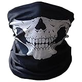 SOFIT SF-01 Skull Mask, Mascarilla Fantasma de Medio Cráneo Tubular Estirable, Motociclista de la Motocicleta Máscara, Bandana Balaclava Headwear