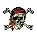 Vinyl Junkie Graphics Calcomanía/calcomanía de calavera pirata y huesos cruzados