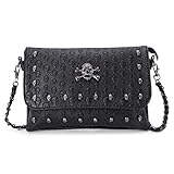 SHUXIN Bolso de mano para mujer, diseño de calavera gótica