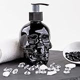 accentra dispensador de jabón Calavera con líquido jabón – Cráneo/Calavera – Negro Chrome de Look dosificadoras, plástico, Negro