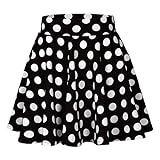 Urban GoCo Falda Mujer Elástica Plisada Básica Patinador Multifuncional Corto Falda (XL, 8)