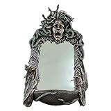 Medusa - Espejo de pared con diseño de cabeza de serpientes gótico, acabado en bronce