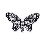 Parche de calavera punk y mariposa - Moda DIY para chaquetas y denim D PE7663CT cobre