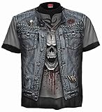 Spiral - Thrash Metal - Camiseta con Estampado Completo - Negro - M
