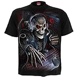 DIGUCFH Camiseta de Calavera Extragrande con Estampado 3D para Hombres Streetwear Hip Hop Trend Oversized Personality Punk Tops Harajuku Leisure Top Tees-Black,XXXL