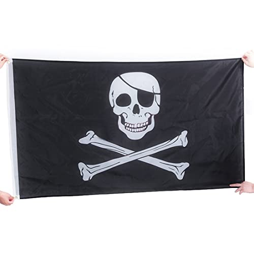Bandera pirata del cráneo de la bandera de piratas Jolly Roger Colgante con ojal para la decoración