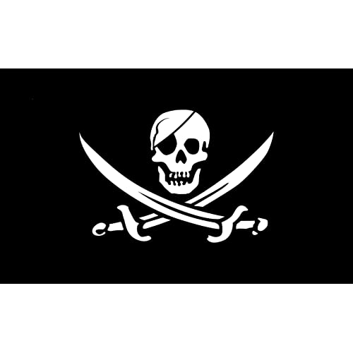 Durabol Gran Bandera de Pirata de Jack 150 x 90 cm Satén